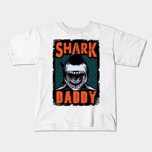 Daddy Shark Retro Vintage Kids T-Shirt